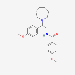 molecular formula C24H32N2O3 B11355872 N-[2-(azepan-1-yl)-2-(4-methoxyphenyl)ethyl]-4-ethoxybenzamide 