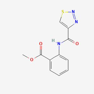 molecular formula C11H9N3O3S B11356271 Methyl 2-[(1,2,3-thiadiazol-4-ylcarbonyl)amino]benzoate 