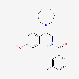 molecular formula C23H30N2O2 B11356432 N-[2-(azepan-1-yl)-2-(4-methoxyphenyl)ethyl]-3-methylbenzamide 