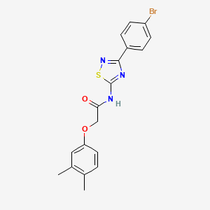 molecular formula C18H16BrN3O2S B11356447 N-[3-(4-bromophenyl)-1,2,4-thiadiazol-5-yl]-2-(3,4-dimethylphenoxy)acetamide 