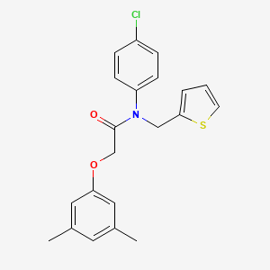 molecular formula C21H20ClNO2S B11356573 N-(4-chlorophenyl)-2-(3,5-dimethylphenoxy)-N-(thiophen-2-ylmethyl)acetamide 