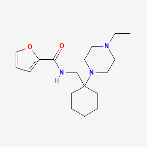 molecular formula C18H29N3O2 B11356616 N-{[1-(4-ethylpiperazin-1-yl)cyclohexyl]methyl}furan-2-carboxamide 