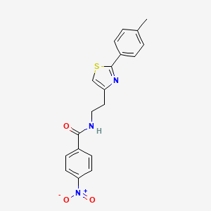 molecular formula C19H17N3O3S B11356669 N-{2-[2-(4-methylphenyl)-1,3-thiazol-4-yl]ethyl}-4-nitrobenzamide 