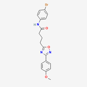 molecular formula C19H18BrN3O3 B11356953 N-(4-bromophenyl)-4-[3-(4-methoxyphenyl)-1,2,4-oxadiazol-5-yl]butanamide 