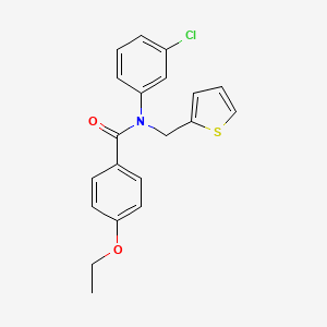 molecular formula C20H18ClNO2S B11357058 N-(3-chlorophenyl)-4-ethoxy-N-(thiophen-2-ylmethyl)benzamide 
