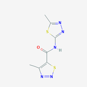 molecular formula C7H7N5OS2 B11357345 4-methyl-N-(5-methyl-1,3,4-thiadiazol-2-yl)-1,2,3-thiadiazole-5-carboxamide 