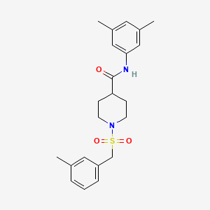 molecular formula C22H28N2O3S B11357596 N-(3,5-dimethylphenyl)-1-[(3-methylbenzyl)sulfonyl]piperidine-4-carboxamide 
