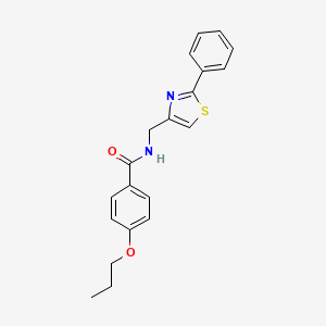 molecular formula C20H20N2O2S B11357706 N-[(2-phenyl-1,3-thiazol-4-yl)methyl]-4-propoxybenzamide 