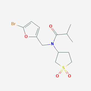 molecular formula C13H18BrNO4S B11357719 N-[(5-bromofuran-2-yl)methyl]-N-(1,1-dioxidotetrahydrothiophen-3-yl)-2-methylpropanamide 