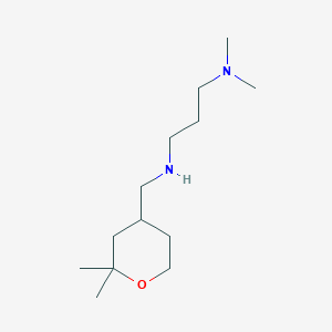 molecular formula C13H28N2O B11358253 N'-[(2,2-dimethyltetrahydro-2H-pyran-4-yl)methyl]-N,N-dimethylpropane-1,3-diamine 