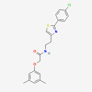 molecular formula C21H21ClN2O2S B11358303 N-{2-[2-(4-chlorophenyl)-1,3-thiazol-4-yl]ethyl}-2-(3,5-dimethylphenoxy)acetamide 