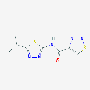 molecular formula C8H9N5OS2 B11358360 N-[5-(propan-2-yl)-1,3,4-thiadiazol-2-yl]-1,2,3-thiadiazole-4-carboxamide 