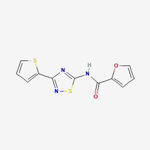 molecular formula C11H7N3O2S2 B11358785 N-[3-(thiophen-2-yl)-1,2,4-thiadiazol-5-yl]furan-2-carboxamide 