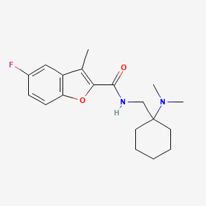 molecular formula C19H25FN2O2 B11358830 N-{[1-(dimethylamino)cyclohexyl]methyl}-5-fluoro-3-methyl-1-benzofuran-2-carboxamide 