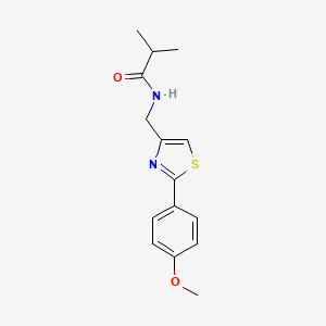 molecular formula C15H18N2O2S B11358861 N-{[2-(4-methoxyphenyl)-1,3-thiazol-4-yl]methyl}-2-methylpropanamide 