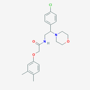 molecular formula C22H27ClN2O3 B11359248 N-[2-(4-chlorophenyl)-2-(morpholin-4-yl)ethyl]-2-(3,4-dimethylphenoxy)acetamide 
