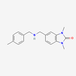 molecular formula C18H21N3O B11359843 1,3-dimethyl-5-{[(4-methylbenzyl)amino]methyl}-1,3-dihydro-2H-benzimidazol-2-one 
