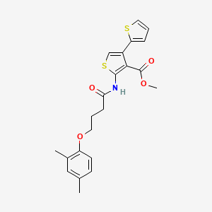 molecular formula C22H23NO4S2 B11359988 Methyl 5'-{[4-(2,4-dimethylphenoxy)butanoyl]amino}-2,3'-bithiophene-4'-carboxylate 