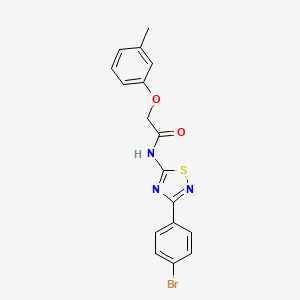 molecular formula C17H14BrN3O2S B11360024 N-[3-(4-bromophenyl)-1,2,4-thiadiazol-5-yl]-2-(3-methylphenoxy)acetamide 