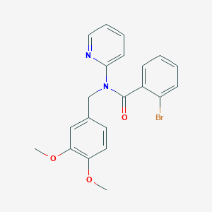 molecular formula C21H19BrN2O3 B11360057 2-bromo-N-(3,4-dimethoxybenzyl)-N-(pyridin-2-yl)benzamide 