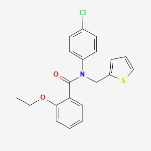 molecular formula C20H18ClNO2S B11360216 N-(4-chlorophenyl)-2-ethoxy-N-(thiophen-2-ylmethyl)benzamide 