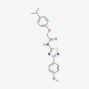 molecular formula C20H21N3O3S B11360224 N-[3-(4-methoxyphenyl)-1,2,4-thiadiazol-5-yl]-2-[4-(propan-2-yl)phenoxy]acetamide 