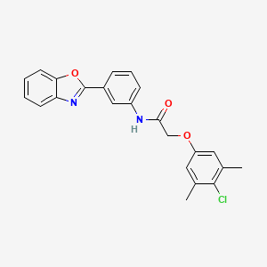 molecular formula C23H19ClN2O3 B11360273 N-[3-(1,3-benzoxazol-2-yl)phenyl]-2-(4-chloro-3,5-dimethylphenoxy)acetamide 