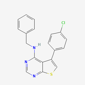 molecular formula C19H14ClN3S B11360354 N-benzyl-5-(4-chlorophenyl)thieno[2,3-d]pyrimidin-4-amine 