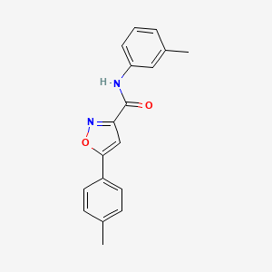 molecular formula C18H16N2O2 B11360396 N-(3-methylphenyl)-5-(4-methylphenyl)-1,2-oxazole-3-carboxamide 
