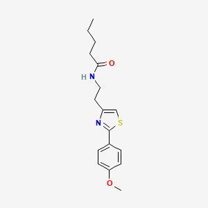 molecular formula C17H22N2O2S B11360492 N-{2-[2-(4-methoxyphenyl)-1,3-thiazol-4-yl]ethyl}pentanamide 