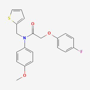 molecular formula C20H18FNO3S B11360586 2-(4-fluorophenoxy)-N-(4-methoxyphenyl)-N-(thiophen-2-ylmethyl)acetamide 