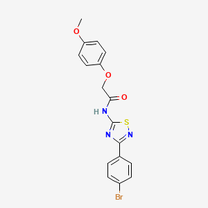 molecular formula C17H14BrN3O3S B11360656 N-[3-(4-bromophenyl)-1,2,4-thiadiazol-5-yl]-2-(4-methoxyphenoxy)acetamide 