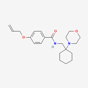 molecular formula C21H30N2O3 B11360669 N-{[1-(morpholin-4-yl)cyclohexyl]methyl}-4-(prop-2-en-1-yloxy)benzamide 