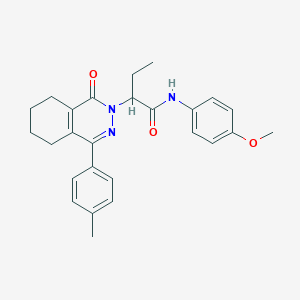 molecular formula C26H29N3O3 B11360719 N-(4-methoxyphenyl)-2-[4-(4-methylphenyl)-1-oxo-5,6,7,8-tetrahydrophthalazin-2(1H)-yl]butanamide 