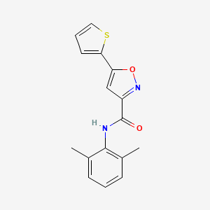 molecular formula C16H14N2O2S B11360750 N-(2,6-dimethylphenyl)-5-(thiophen-2-yl)-1,2-oxazole-3-carboxamide 
