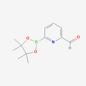 molecular formula C12H16BNO3 B113608 6-(4,4,5,5-Tetramethyl-1,3,2-dioxaborolan-2-yl)picolinaldehyde CAS No. 1310383-53-9