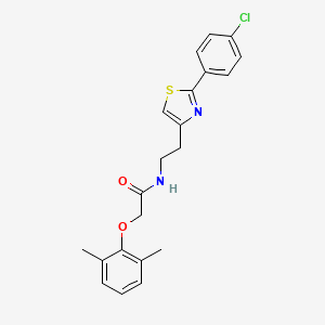 molecular formula C21H21ClN2O2S B11360908 N-{2-[2-(4-chlorophenyl)-1,3-thiazol-4-yl]ethyl}-2-(2,6-dimethylphenoxy)acetamide 