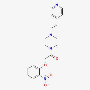 molecular formula C19H22N4O4 B11360941 2-(2-Nitrophenoxy)-1-{4-[2-(pyridin-4-yl)ethyl]piperazin-1-yl}ethanone 