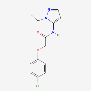 molecular formula C13H14ClN3O2 B11361136 2-(4-chlorophenoxy)-N-(1-ethyl-1H-pyrazol-5-yl)acetamide 