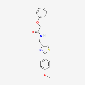 molecular formula C19H18N2O3S B11361166 N-{[2-(4-methoxyphenyl)-1,3-thiazol-4-yl]methyl}-2-phenoxyacetamide 