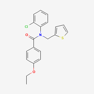 molecular formula C20H18ClNO2S B11361217 N-(2-chlorophenyl)-4-ethoxy-N-(thiophen-2-ylmethyl)benzamide 
