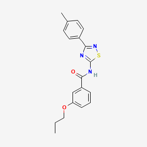 molecular formula C19H19N3O2S B11361275 N-[3-(4-methylphenyl)-1,2,4-thiadiazol-5-yl]-3-propoxybenzamide 