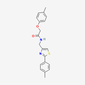 molecular formula C20H20N2O2S B11361409 2-(4-methylphenoxy)-N-{[2-(4-methylphenyl)-1,3-thiazol-4-yl]methyl}acetamide 