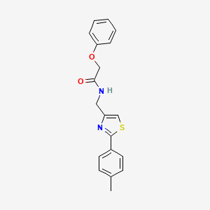 molecular formula C19H18N2O2S B11361467 N-{[2-(4-methylphenyl)-1,3-thiazol-4-yl]methyl}-2-phenoxyacetamide 