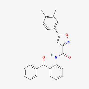 molecular formula C25H20N2O3 B11361470 5-(3,4-dimethylphenyl)-N-[2-(phenylcarbonyl)phenyl]-1,2-oxazole-3-carboxamide 