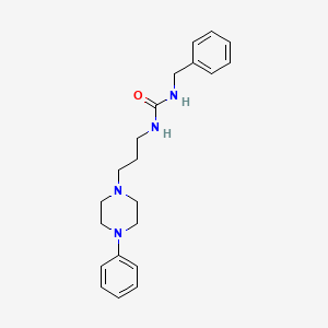 molecular formula C21H28N4O B11361558 1-Benzyl-3-[3-(4-phenylpiperazin-1-yl)propyl]urea 