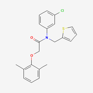 molecular formula C21H20ClNO2S B11361590 N-(3-chlorophenyl)-2-(2,6-dimethylphenoxy)-N-(thiophen-2-ylmethyl)acetamide 