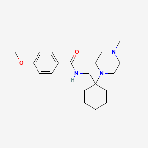 molecular formula C21H33N3O2 B11361604 N-{[1-(4-ethylpiperazin-1-yl)cyclohexyl]methyl}-4-methoxybenzamide 