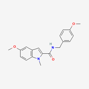 molecular formula C19H20N2O3 B11361742 5-methoxy-N-(4-methoxybenzyl)-1-methyl-1H-indole-2-carboxamide 