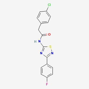 molecular formula C16H11ClFN3OS B11362436 2-(4-chlorophenyl)-N-[3-(4-fluorophenyl)-1,2,4-thiadiazol-5-yl]acetamide 